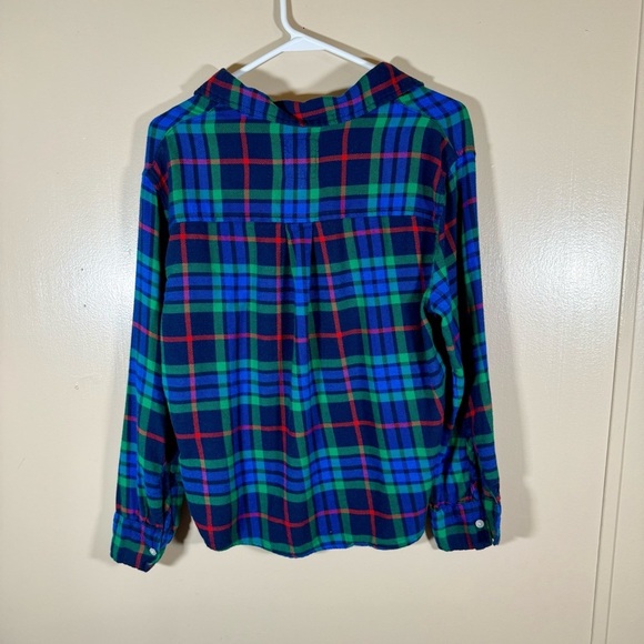 Aerie Women’s Oversized Plaid Flannel Button-Up Shirt Size XS - Picture 2 of 5